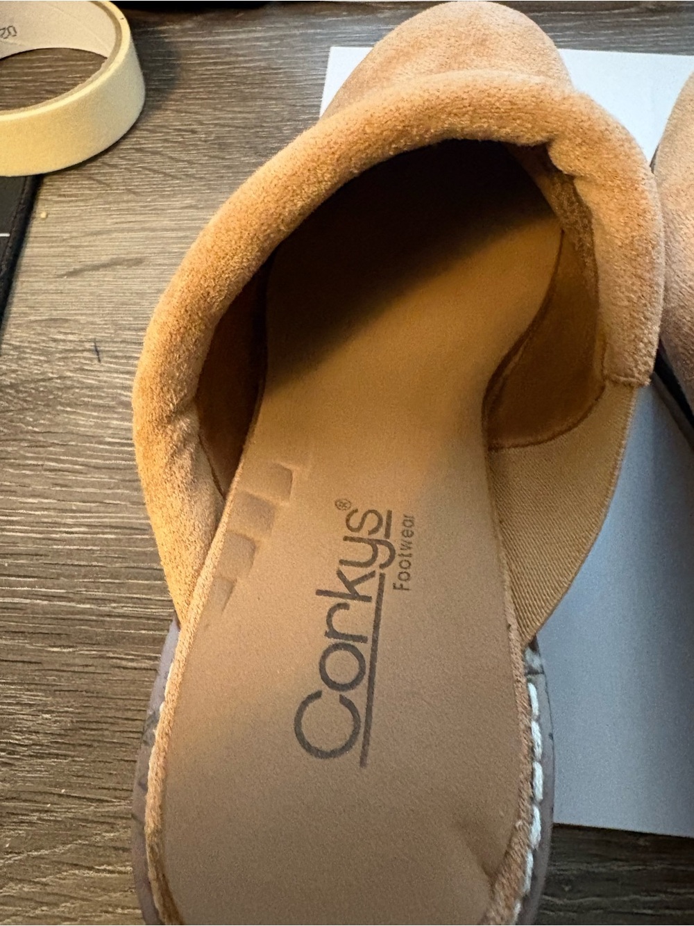 Corkys Tan Suede Slip-On Mules - Picture 5 of 9